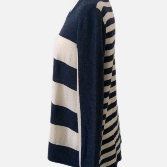 Akris Punto blue and white striped wool sweater size 12 - Picture 2 of 4